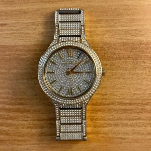 Michael Kors gold rhinestone watch